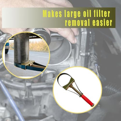 Adjustable Oil Filter Wrench Removal Tool,Heavy Oil Filter Wrenches | Car Auto Cap Spanner, Strap Disassembly Tool for Trucks Car Fit for 90-150mm Diameter
