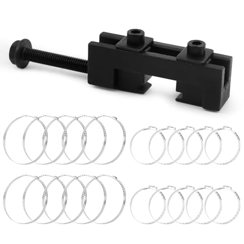 CV Boot Clamp Pliers with 10PCS Small and 10PCS Large Single Ear Hose Clamp, Single Ear Hose Drive Shaft CV Axle Boot Clamp Removal and Installation Tool for Most Cars(COLOR:Black)