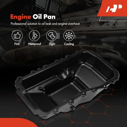 A-Premium Engine Oil Pan Sump with Drain Plug Compatible with Dodge Grand Caravan Caravan Dynasty Chrysler Town & Country New Yorker Imperial Plymouth Grand Voyager Voyager