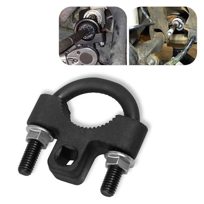 Inner Tie Rod Removal Tool, 3/8" Inner Tie Rod Tool, Steering Wheel Inner Ball Head Rudder Wrench, Anti-slip U-wrench for Inner Tie Rod Removal and Installation, for Most Cars (Black)