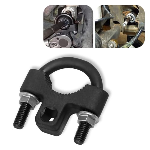 Inner Tie Rod Removal Tool, 3/8" Inner Tie Rod Tool, Steering Wheel Inner Ball Head Rudder Wrench, Anti-slip U-wrench for Inner Tie Rod Removal and Installation, for Most Cars (Black)