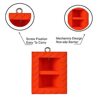 Wheel Chocks, Heavy Duty Wheel Chock with Handle，Rubber Wheel Chocks for Boat Trailers, RV, Truck, Camper, 4 Pack (Orange) - color: ORANGE-4