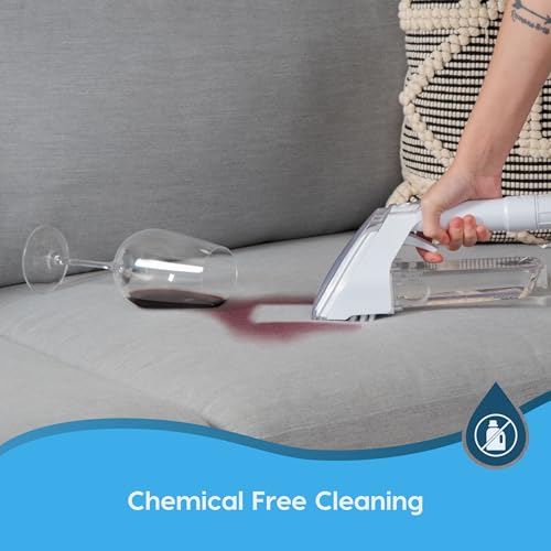 IRIS USA Carpet Spot Cleaner Machine with Auto Spray for Low Pile Carpets, Couch, Sofa, Upholstery, Car Detailing,Shallow Berber Rug, Lightweight Portable Chemical-Free Stain Remover 500mL Water Tank