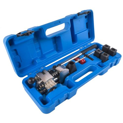 Brake Line Flaring Tool Kit 45° Degree Single Double & Bubble Brake Tubing Flares for Soft Metal of Steel and Copper Lines Suitable for Garages, Repair Shops and DIY