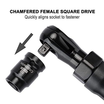 CASOMAN 8PCS 1/2-Inch Drive Pipe Plug Socket Set, Cr-Mo, SAE, Male/Female Set, 7/16", 1/2", 5/8", 9/16", Tapered Male Square Drive, Chamfered Female Square Drive - size: 1/2"Dr.