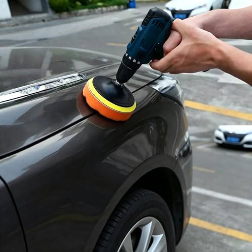 Car Polishing Kit, Soft Wool Pad 3 Inch, Waxing & Polishing Buffing Disc, Scratch Removal Tool, Cordless Electric Drill Accessory, for Headlights, Body Foam Wax Home Improvement Tool Set