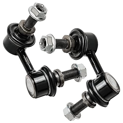 Detroit Axle - 4WD Front Struts w/Coil Spring Sway Bars + Rear Shock Absorbers Replacement for 2005-2019 Nissan Frontier 4.0L - 6pc Set - size: 6AQS47311/Shock Kit