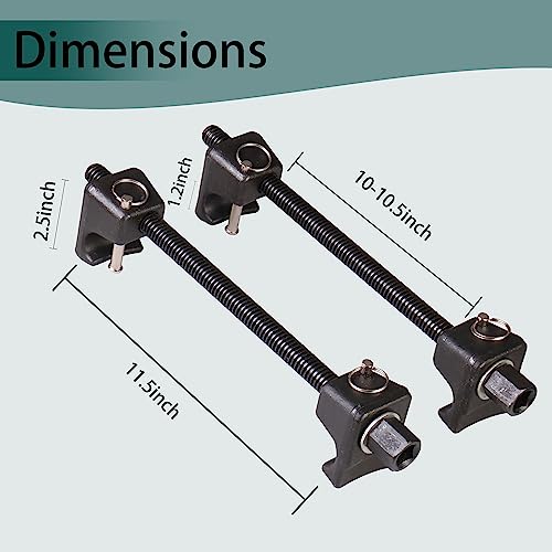 MOSTPLUS Macpherson Strut Spring Compressor Tool Set with Locking Pins, Universal Dual Heavy-Duty Coil Spring Compressor Tool Automotive Forged Hooks 10 Inch Maximum Safe Open, 13/16" Hex, 1/2" Drive