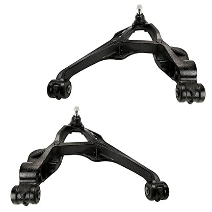 Detroit Axle - Front End Suspension Kit for 2011-2019 Chevrolet Silverado 2500HD 3500HD GMC Sierra 2500HD 3500HD, Lower & Upper Control Arms Outer & Inner Tie Rods Replacement - size: 8CS48221/8PC