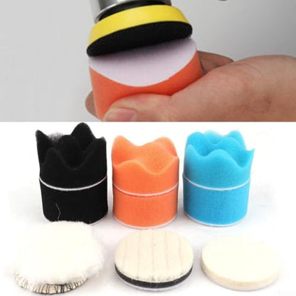 9Pcs 2 Inch Polishing Pad Kit Foam Sponge Buffer for Car Detailing Waxing Sealing Glaze Scratch Repair Dual Action Polishers