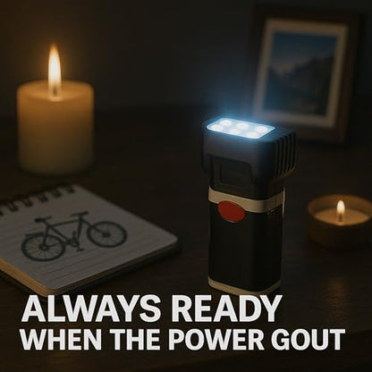 IN SELECT 9 Volt Small Pocket Led Mini Flashlight -High Lumens Compact Portable Emergency Light Multi Mode Handheld Flashlight Light for Camping Hiking and Outdoor Use (2Pack,Battery not Included)