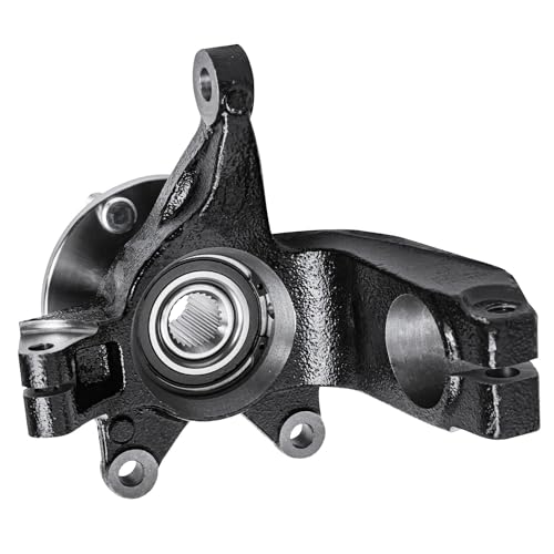Detroit Axle - Front 4pc Steering Knuckles CV Axles for 06-11 Ford Focus, 2 CV Axles 2 Steering Knuckles & Wheel Bearing Hubs 2006 2007 2008 2009 2010 2011 [Auto Trans.] Replacement - size: 4UX47689/Kit