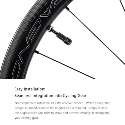 RideNow Tire Pressure Monitoring System T1, Accurate Tire Pressure Detection, Long Battery Life, Support APP/Garmin Cycling Computers Display for Road & MTB Cycling Safety - color: Black