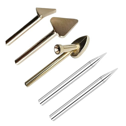 5PCS Plastic Welding Tips, Various Shapes Soldering Iron Gun Tips for Plastic Welder, Car Bumper, Fuel Tank, Kayak Dashboard Repair Kit