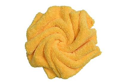 CARCAREZ Microfiber Towels for Cars, Car Drying Wash Detailing Towel with Plush Edgeless Microfiber Cloth (Yellow) - color: Yellow