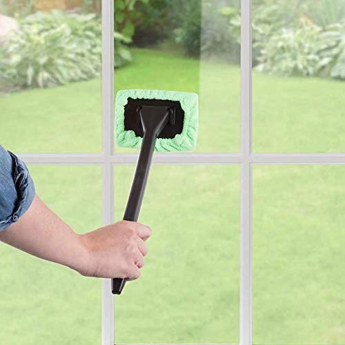 XINXIYAN Windshield Cleaner Tool Car Window Cleaner Inside Interior Windshield Cleaning Tool(Green-Rectangle)