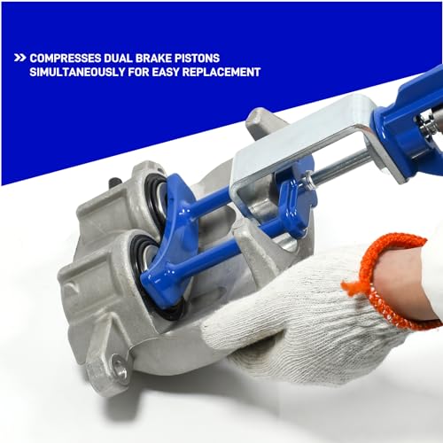 25750 Dual Disc Brake Caliper Compressor Piston Tool | For Automotive Double Piston Brake Pad Replacement - size: Dual Brake Pad Spreader