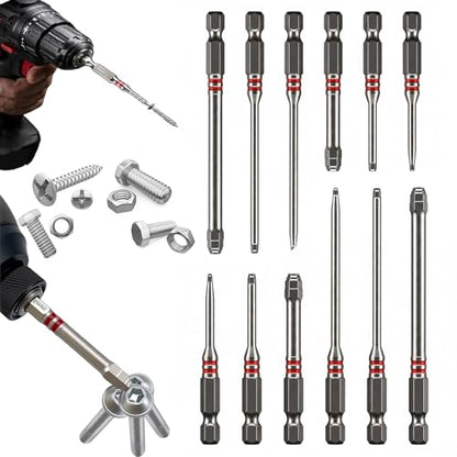 12 Piece Pagoda Shaped Drill Bit, Hex Bit Set, Magnetic Screwdriver Bits, Pagoda Design, Suitable for Hexagonal Sizes of 1.5-2mm, 2.5-3mm, 4-5-6mm, for Drills and Wrenches