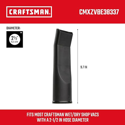 CRAFTSMAN CMXZVBE38337 2-1/2 in. LED Lighted Car Nozzle Vacuum Attachment | Industrial-Grade Shop Vacuum Accessory for Illuminating Dark Areas While Cleaning, Fits 2-1/2 in. Hose Diameter - style: LED Car Nozzle