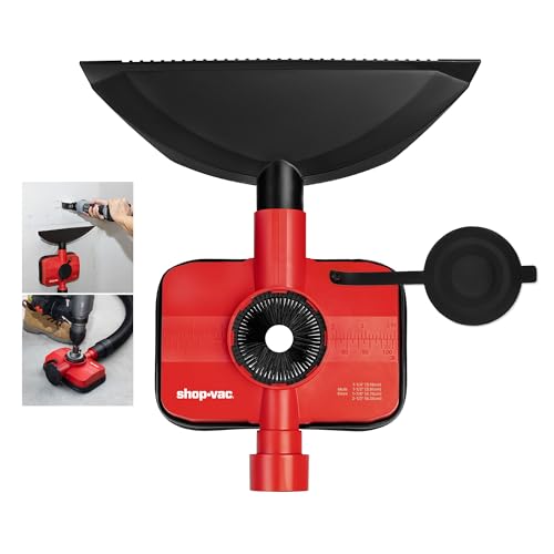 Shop-Vac Dust Collection Attachment, 2-in-1 Vacuum Dust Collection Attachment for Drilling, Fits 4 Hose Sizes (1-1/4", 1-1/2", 1-7/8", 2-1/2")