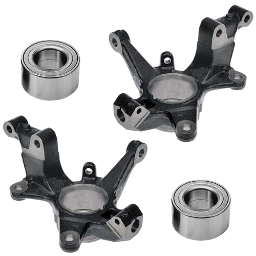 Detroit Axle - 4pc Front Knuckles Kit for 2007-2015 Mazda CX-7 CX-9, 2008 2009 2010 2011 2012 2013 2014, 2 Steering Knuckles 2 Wheel Bearings Replacement - size: 4UW471909/Kit