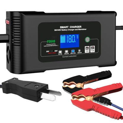 Golf cart Battery Charger, 36V 18A and 48V 13A Trickle Charger,36 Volt Golf Cart Charger,for Club Car,EZGO & Yamaha,Lithium,LiFePO4,Lead-Acid AGM/Gel/SLA..Battery Chargers,Crowfoot Plug - size: Crowfoot Plug