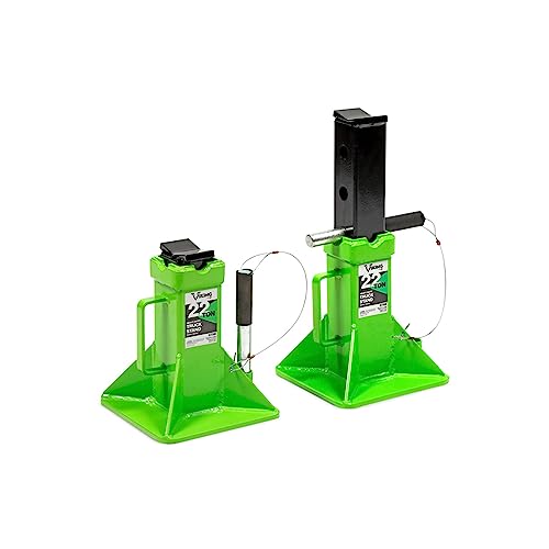 AFF Viking 22 Ton Safety Stand Set - Pin Style Jack Stands for Trucks, Trailers & Heavy Equipment - Super Duty - Pair