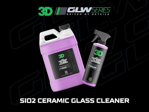 3D SiO2 Ceramic Glass Cleaner, GLW Series | Water & Rain Repellent | All-Weather Protective Ceramic Glass Cleaner | Safe for Tinted, Non-Tinted Windows & Mirrors | DIY Car Detailing | 64 oz - size: 64 Fl Oz (Pack of 1)