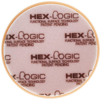 Chemical Guys, Hex-Logic Medium-Heavy Cutting Pad, Orange, 6.5 in for 6 in | Medium to heavy cutting foam pad cuts swirls and defects, fits 6 in backing plates for dual-action polishers - size: 6.5 Inch Pad (1 Pack), style: Medium Cutting