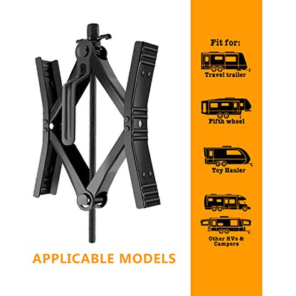 Proud Panda Small Camper Wheel Chock Shaped RV Stabilizer for Travel Trailer,Anti-Move Tire Wheel Chock with Accessories-Pair,Heavy Duty Truck RV Tire Scissor Locking X Chock,Fit for 2” to 10” - size: Tire Spacing:2in-10in