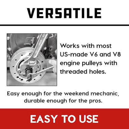 Powerbuilt Harmonic Balancer Puller & Installer, Specialty Tools Car Engine & Vehicle Drive Train, Crankshaft, Pulleys, and Gears 40 Piece - 647758 - style: 40 Piece