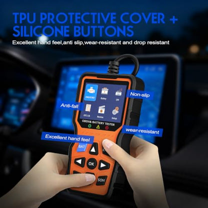 RDOVBIM OBD2 Car Diagnostic Tool for Mini Cooper, Check Engine Fault Code Reader Bluetooth 5.1 Scanner, Full System ABS SRS TPMS Detector, Works with iOS & Android Devices