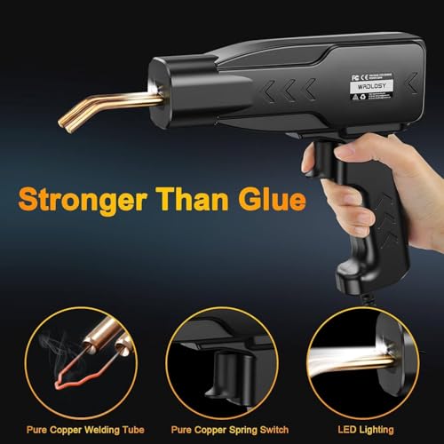 220W Plastic Welder, 2000PCS Staples Plastic welding Kit, Custom Carry Case Plastic Welder Kit, Super Powerful Fast Precise Portable Plastic Repair Kit, Hot Stapler Bumper Repair Kit - color: Black