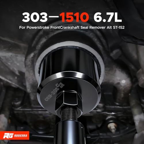 Rogierra Front+Rear Crankshaft Seal Remover & Installer Tool Set for Ford 6.7L Powerstroke Diesel 2011-2022 F250 F350 F450 F550 F650 F750 Super Duty, Replaces 303-1509 303-1510 303-1513 303-1514