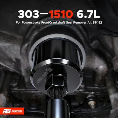 Rogierra Front+Rear Crankshaft Seal Remover & Installer Tool Set for Ford 6.7L Powerstroke Diesel 2011-2022 F250 F350 F450 F550 F650 F750 Super Duty, Replaces 303-1509 303-1510 303-1513 303-1514