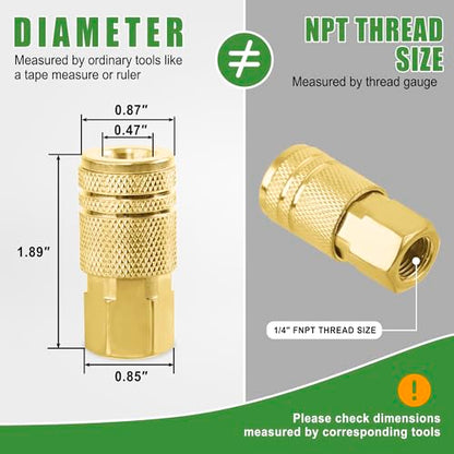 Air Coupler & Plug Kit,45 Pcs 1/4" NPT Air Tool Fittings Set,Quick Connect Air Hose Fittings Air Compressor Accessories