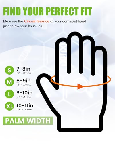 TREEGO Black Nitrile Disposable Gloves, Large, 6 Mil, 100 Count | Powder Free, Latex Free, 510(k) Cleared, 6 Mil Disposable Gloves for Mechanic, Food Service & Commercial Cleaning - color: Black 100, size: Large