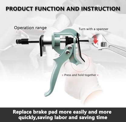 RAMATA 29350 Brake Caliper Piston Rewind Tool, Combination Single Discs Rear Brake Tool Kit Adjustment & Compression for Smooth Brakes - size: 29350