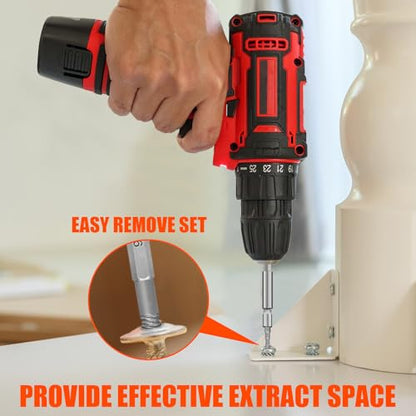 Coobeast 41Pcs Bolt Extractor Kit and Small Screw Extractor Set, Ez Out Bolt Extractor Tool with 5Pcs Compatible Adapter for Stripped Screw, Broken Nut and Damaged Bolt Remove - size: 41 PCS