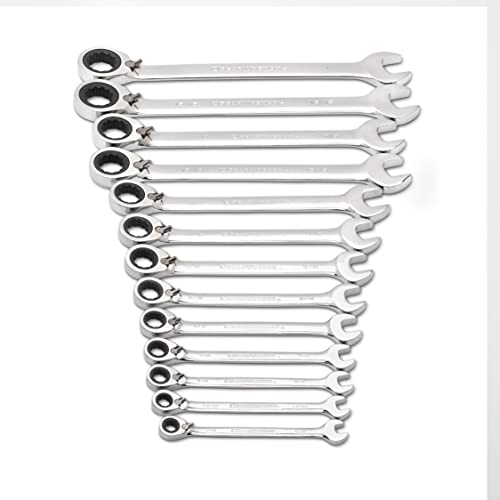 GEARWRENCH 13 Pc. 12 Pt. Reversible Ratcheting Combination Wrench Set, SAE - 9509N