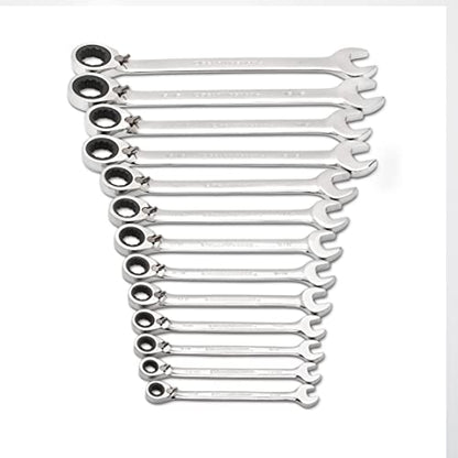 GEARWRENCH 13 Pc. 12 Pt. Reversible Ratcheting Combination Wrench Set, SAE - 9509N