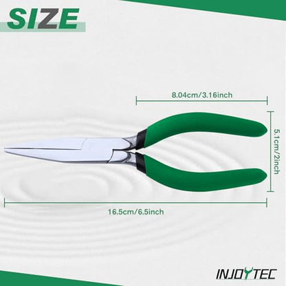 6Inch Diagonal Cutting Pliers Wire Cutters with Wire Stripping | Holes Wire Stripper Wire Nippers Flush Cutters Cable Cutters Side Cutters Wire Snips for Cutting Floral Wires Electric Wires - style: Flat Nose Pliers with Serrated Jaw
