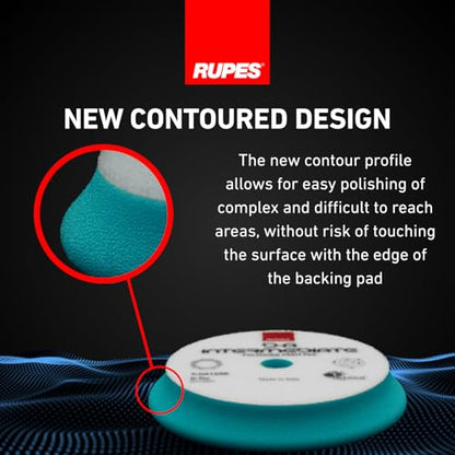 RUPES 9.DA150B Pack of 24 Light Blue D-A Intermediate Foam Polishing Pads 150mm | Ideal for Paint Correction & Gloss Enhancement | Improves Cutting Performance | Compatible with 5" Backing Plate - size: Intermediate 150mm, style: Pack of 24