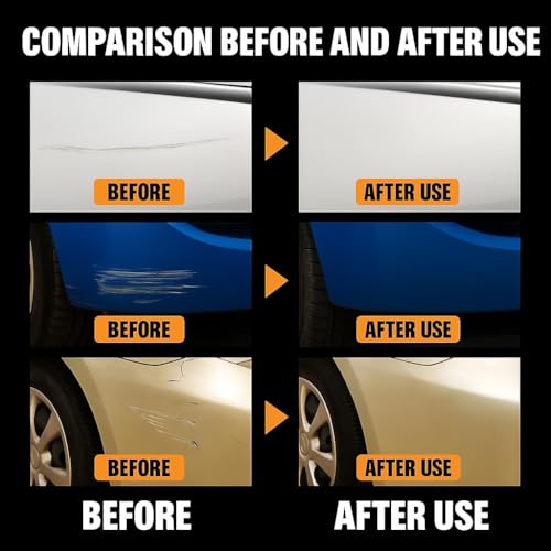 Car Scratch Removal Wax Kit - Polishing Cream with Towel & Sponge | Automotive Paint Scratch Remover & Swirl Repair | Restores Shine, Removes Marks, Protects Paint | Safe for All Car Colors