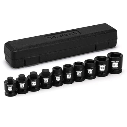 EMENTOL 10PCS 1/2" Dr. Pipe Plug Socket Set, SAE, CR-MO, Tapered Male Square Drive - 7/16 Inch to 9/16 Inch, Chamfered Female Square Drive - 7/16 Inch to 13/16 Inch - size: 10PCS 1/2"Dr.