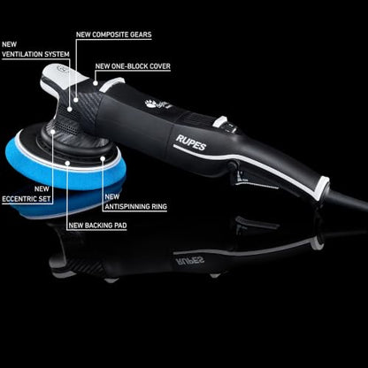RUPES BigFoot LHR21 Mark V Random Orbital Polisher - Tool Only | Features 150mm Backing Plate & 21mm Orbit | Compact Design | Reduced Vibration | PrecisionPro Backing Plate - size: Single Tool