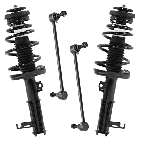 Detroit Axle - FWD 4pc Front Suspension Kit for 2010-2012 Buick LaCrosse 2010 Allure, 2 Struts with Coil Springs 2 Sway Bar End Links Replacement - size: 4QS54104/Sway Kit
