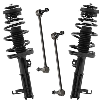 Detroit Axle - FWD 4pc Front Suspension Kit for 2010-2012 Buick LaCrosse 2010 Allure, 2 Struts with Coil Springs 2 Sway Bar End Links Replacement - size: 4QS54104/Sway Kit