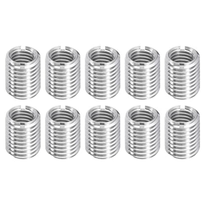 uxcell 10Pcs Threaded Inserts, M12-1.75x20 & M16-2x20 Stainless Steel 303 Screw Thread Sleeves Thread Repair Insert for Mechanical Equipment - size: M12-1.75x20 & M16-2x20mm