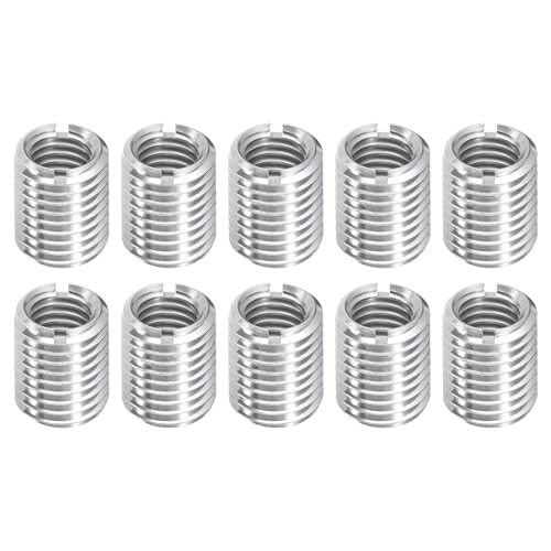 uxcell 10Pcs Threaded Inserts, M12-1.75x20 & M16-2x20 Stainless Steel 303 Screw Thread Sleeves Thread Repair Insert for Mechanical Equipment - size: M12-1.75x20 & M16-2x20mm